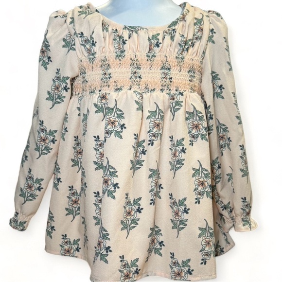 Cupcakes and Cashmere- Light Pink Floral Blouse- Girl’s 3T - Picture 1 of 4
